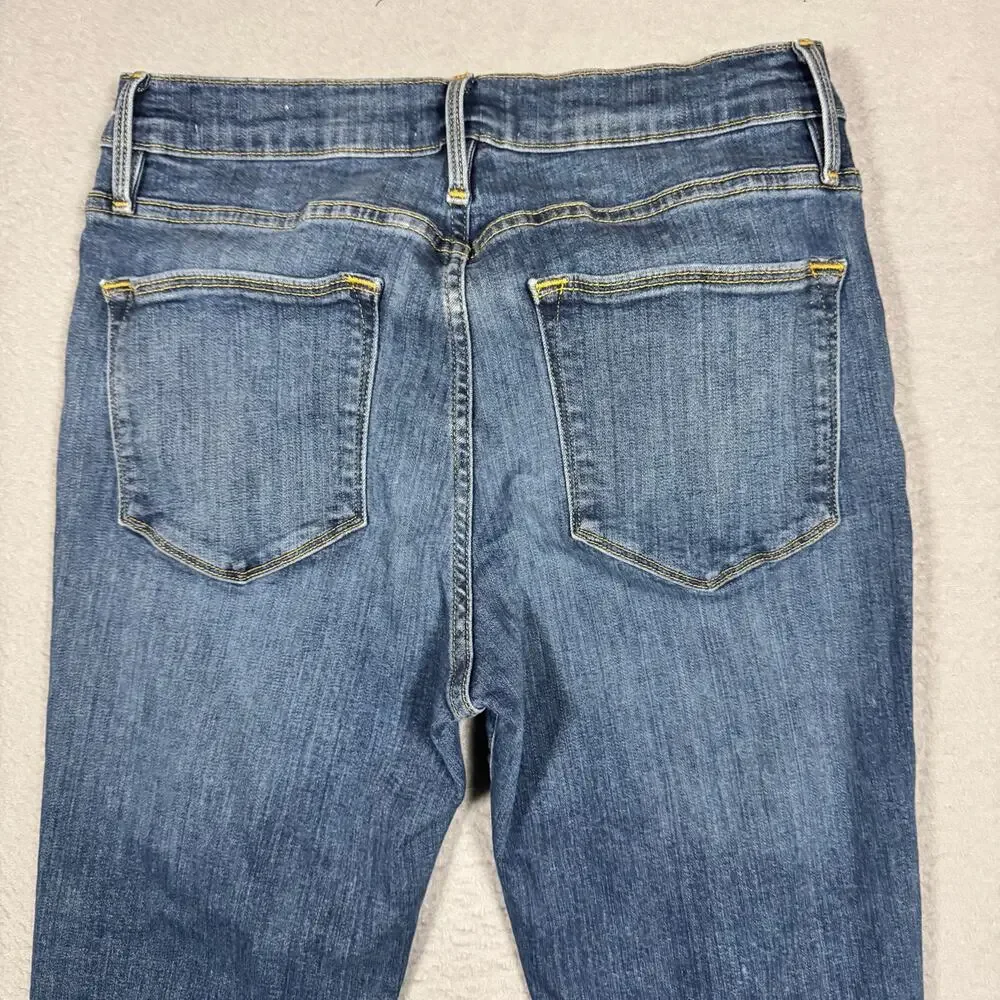 FRAME Denim Women's Premium Le High Skinny Crop Blue Jeans Stretch Mid Rise - 27